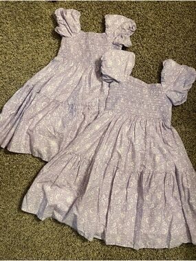 Hope and Henry Lilac Floral Smocked Kids' Dress 18-24mo and 3T Easter Dresses